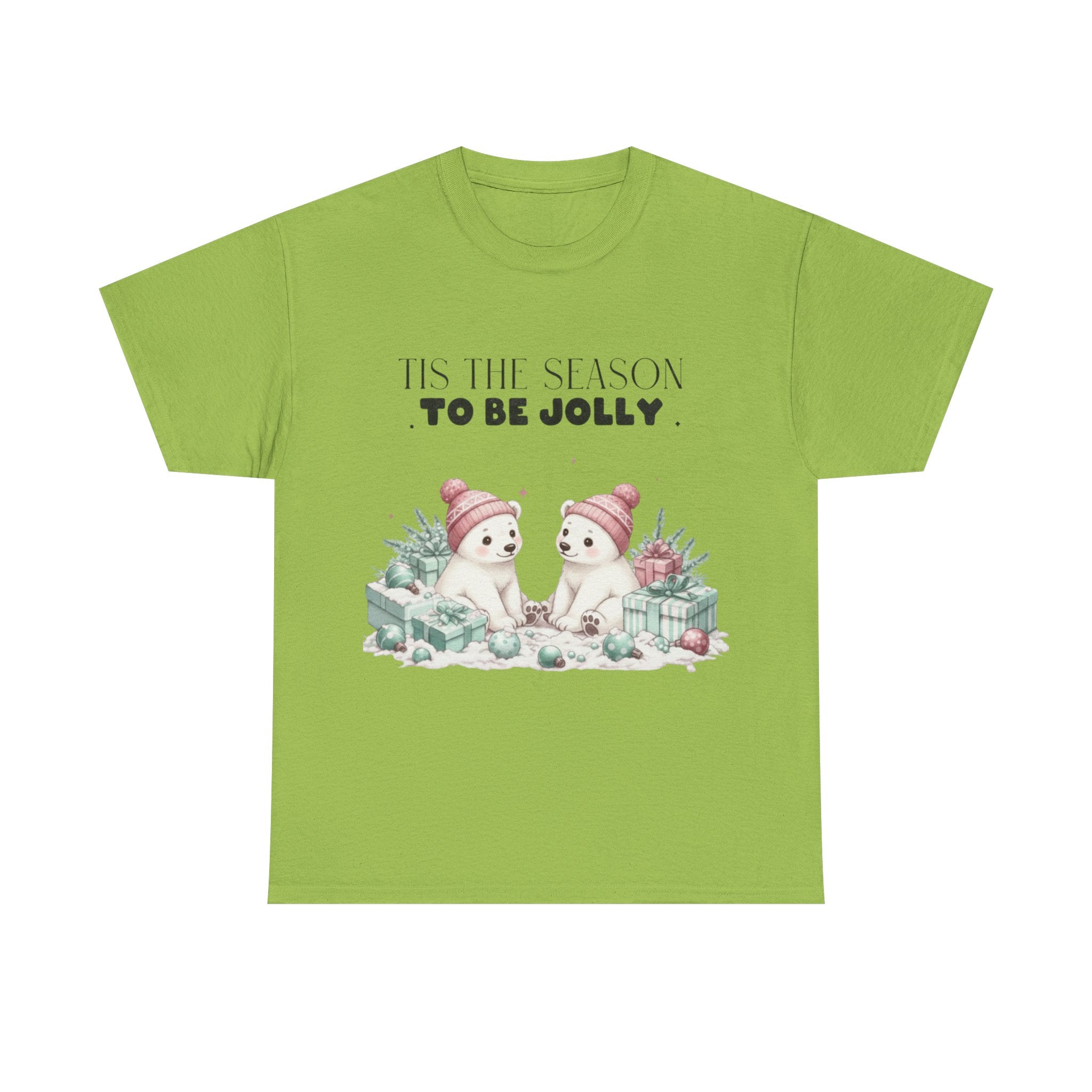 T-Shirt — "Tis the Season to Be Jolly" Polar Bear Christmas Tee