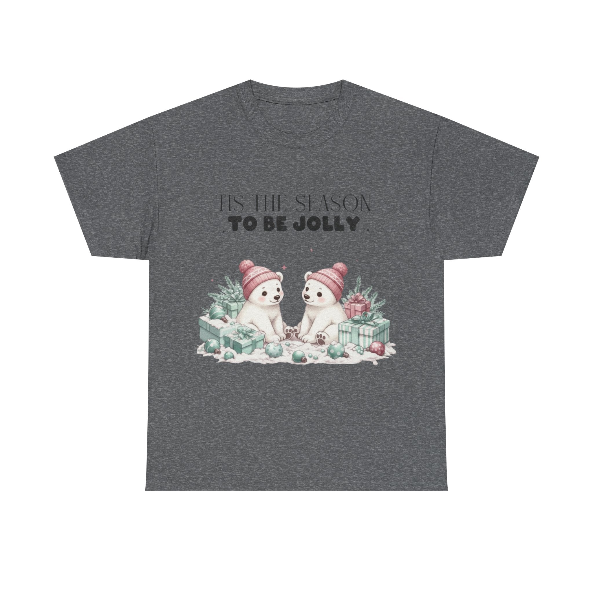 T-Shirt — "Tis the Season to Be Jolly" Polar Bear Christmas Tee