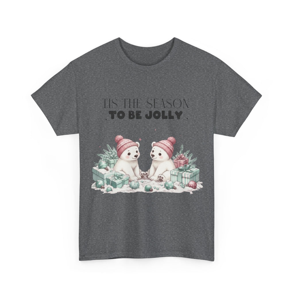 T-Shirt — "Tis the Season to Be Jolly" Polar Bear Christmas Tee