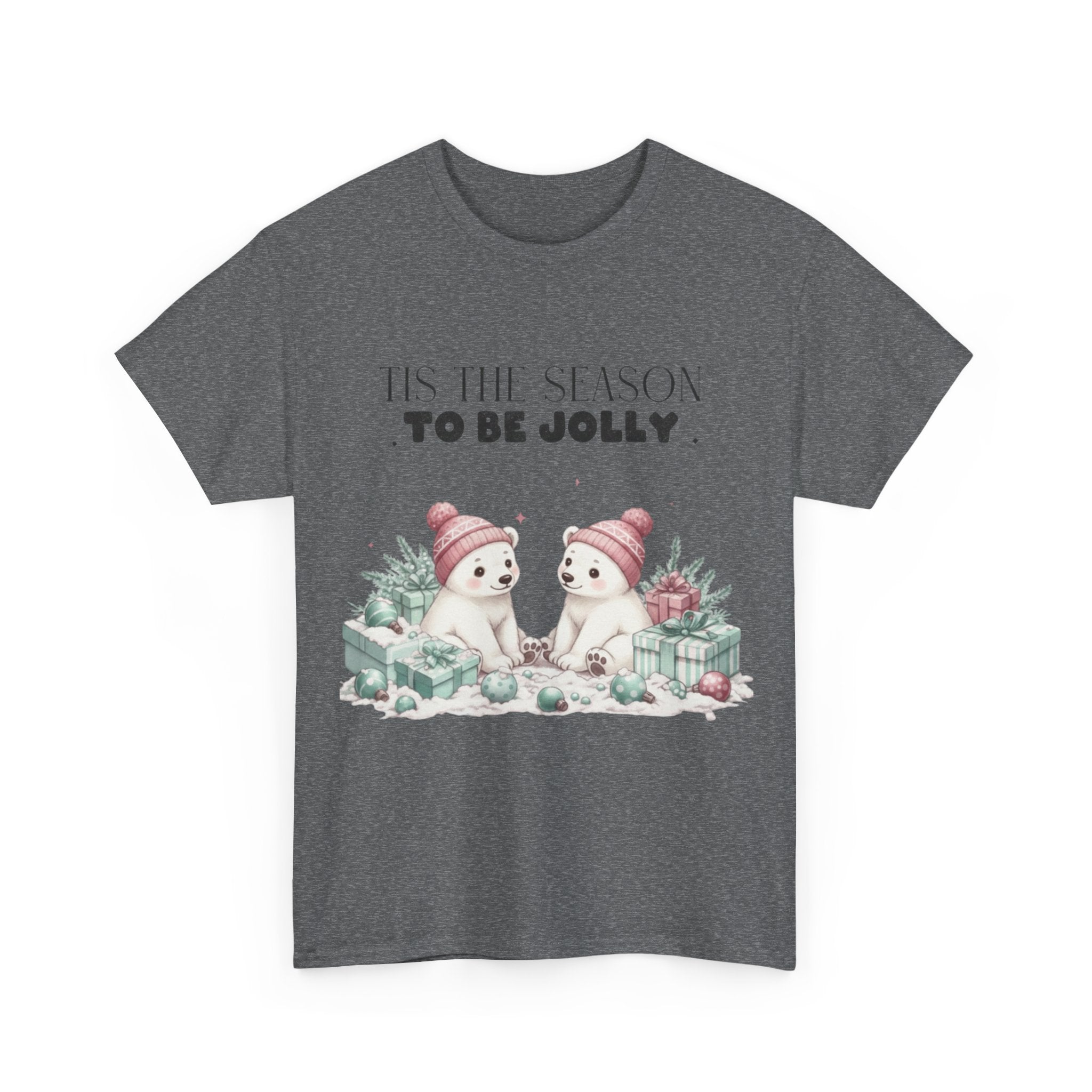 T-Shirt — "Tis the Season to Be Jolly" Polar Bear Christmas Tee