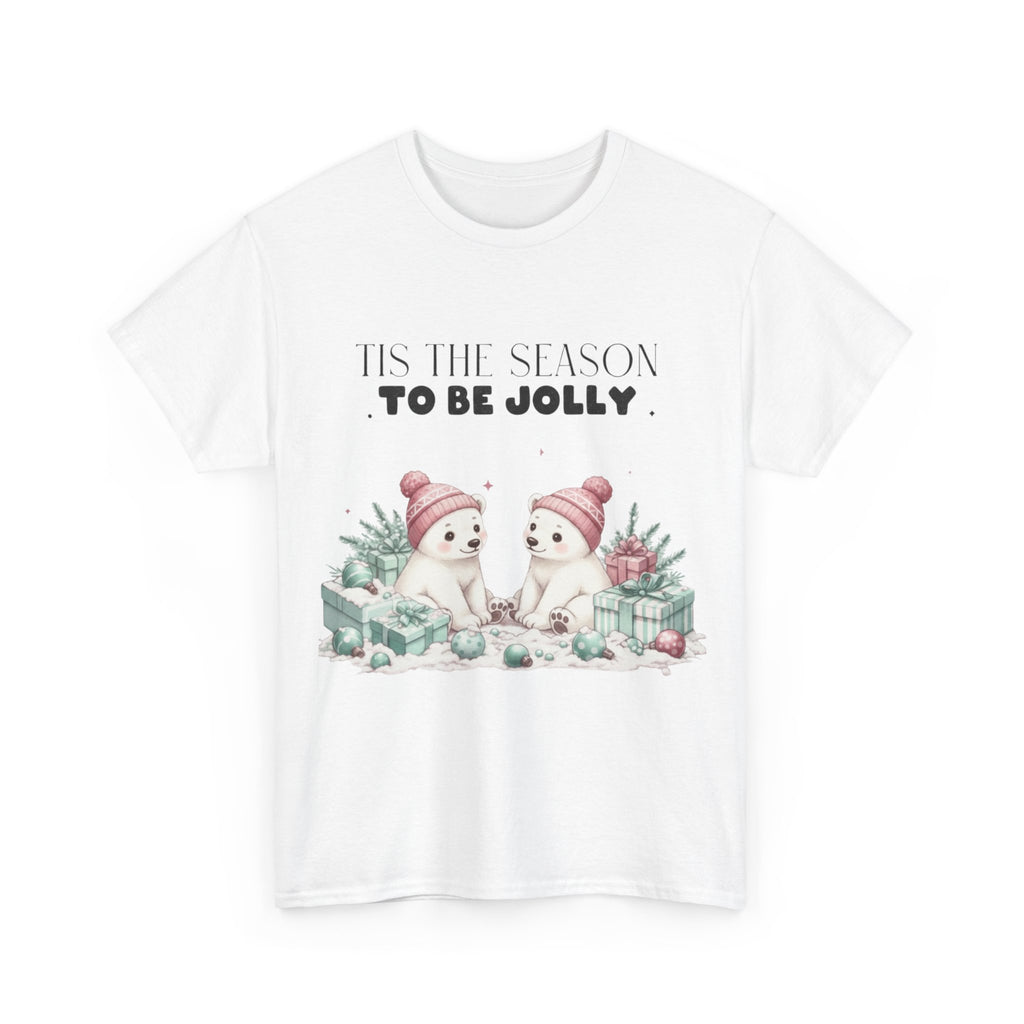 T-Shirt — "Tis the Season to Be Jolly" Polar Bear Christmas Tee