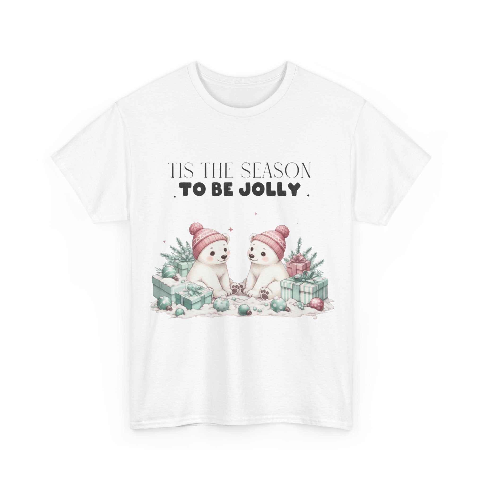 T-Shirt — "Tis the Season to Be Jolly" Polar Bear Christmas Tee