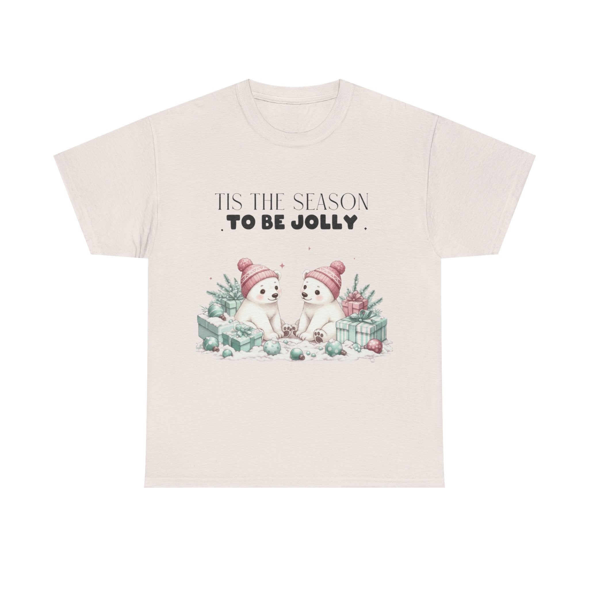 T-Shirt — "Tis the Season to Be Jolly" Polar Bear Christmas Tee