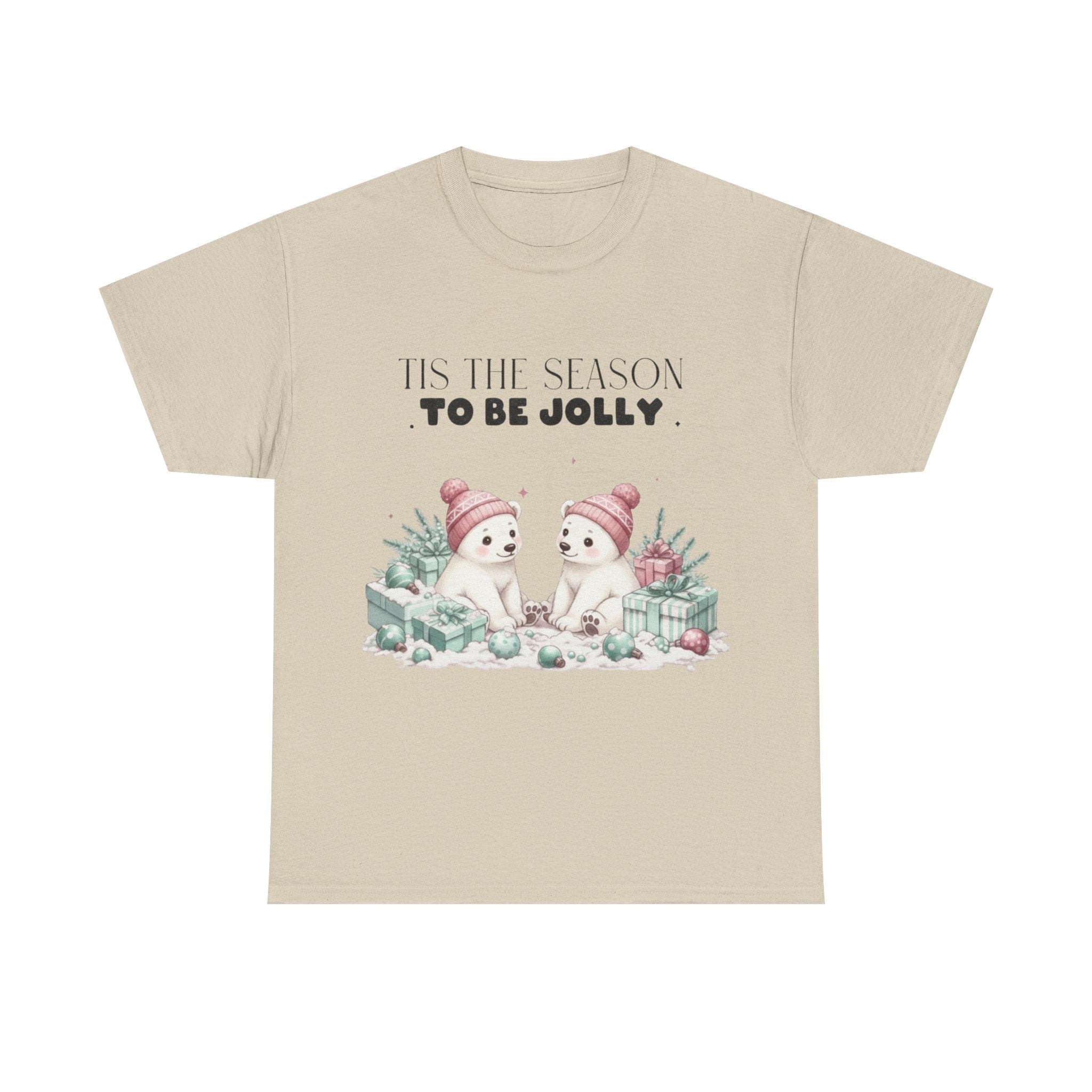 T-Shirt — "Tis the Season to Be Jolly" Polar Bear Christmas Tee