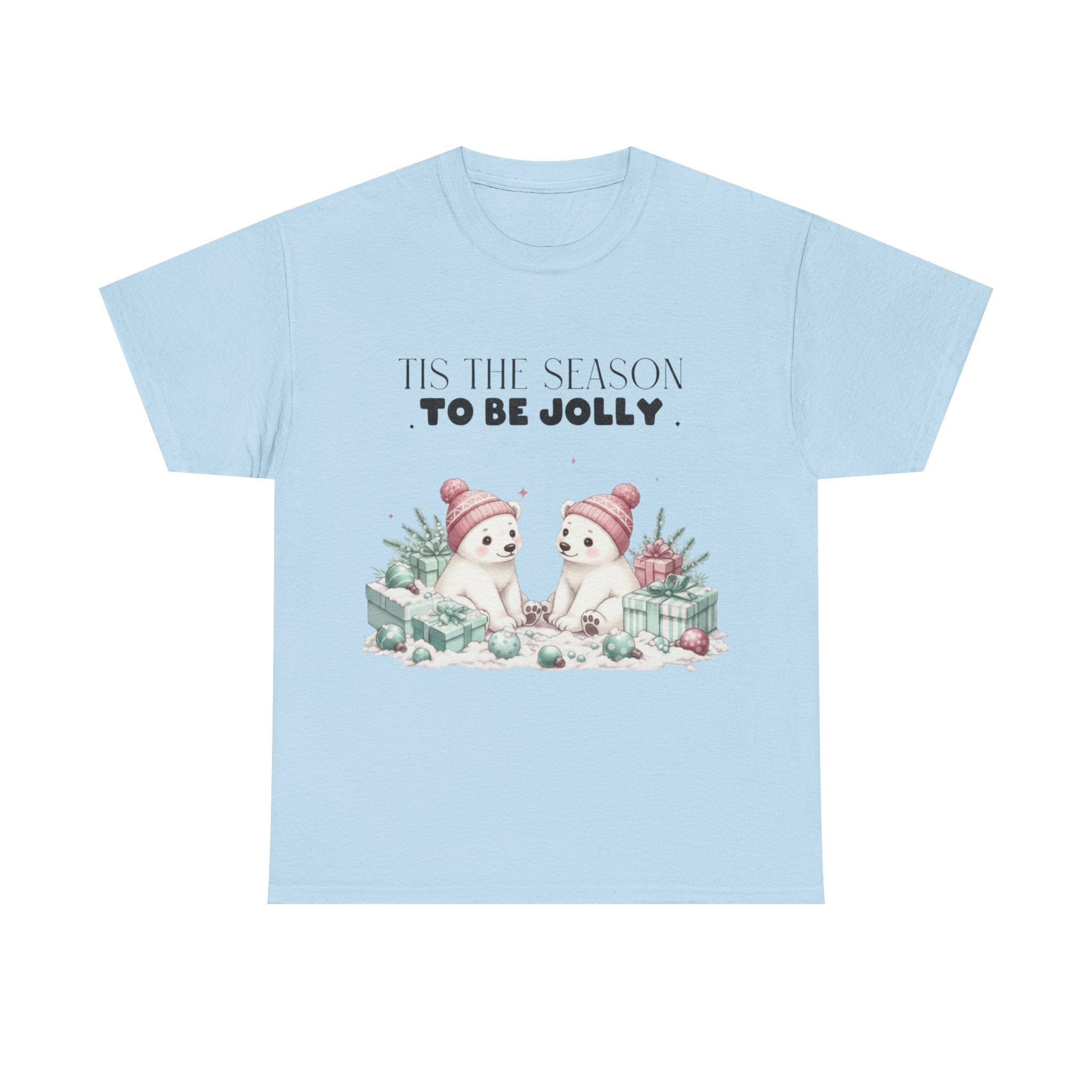 T-Shirt — "Tis the Season to Be Jolly" Polar Bear Christmas Tee