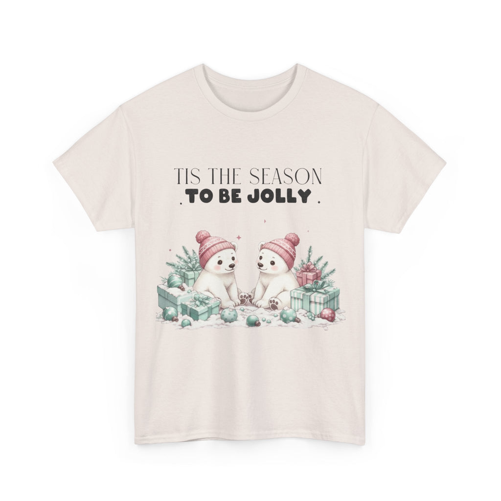 T-Shirt — "Tis the Season to Be Jolly" Polar Bear Christmas Tee