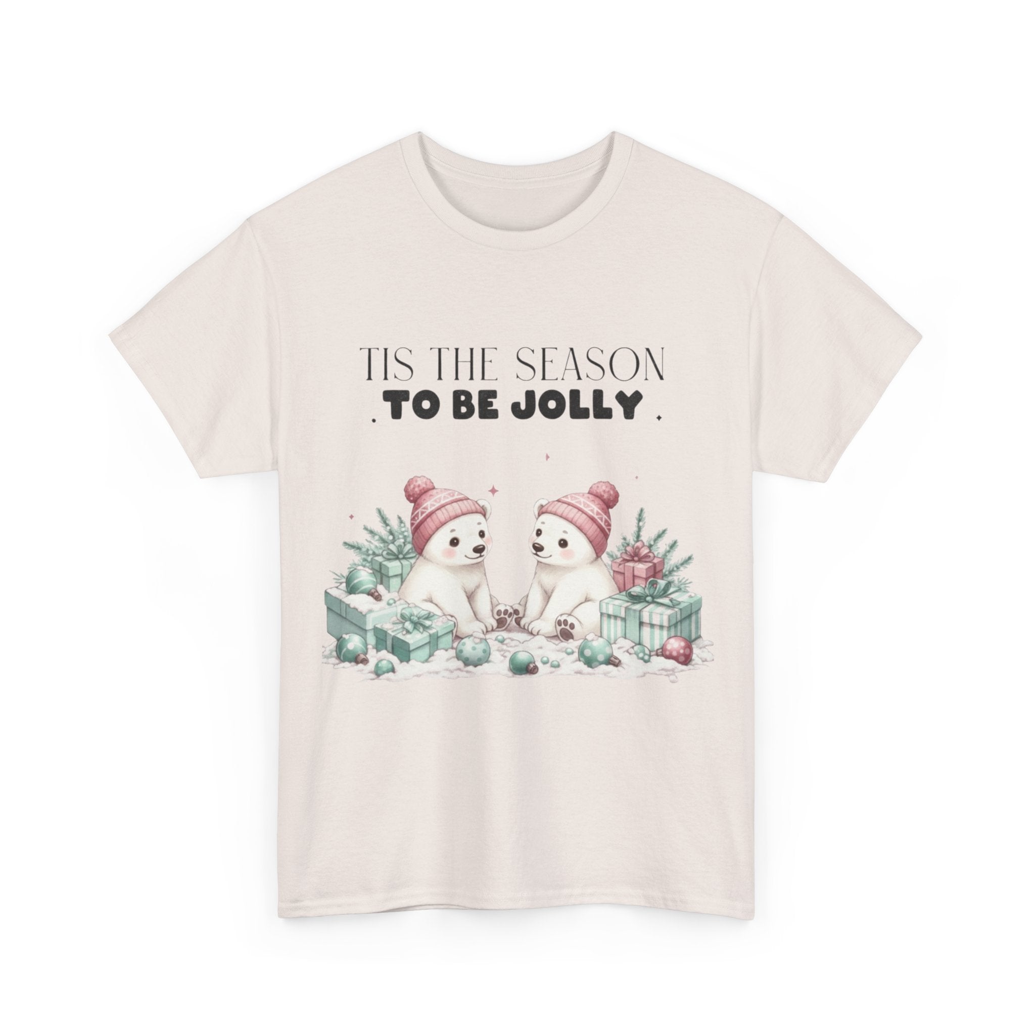 T-Shirt — "Tis the Season to Be Jolly" Polar Bear Christmas Tee