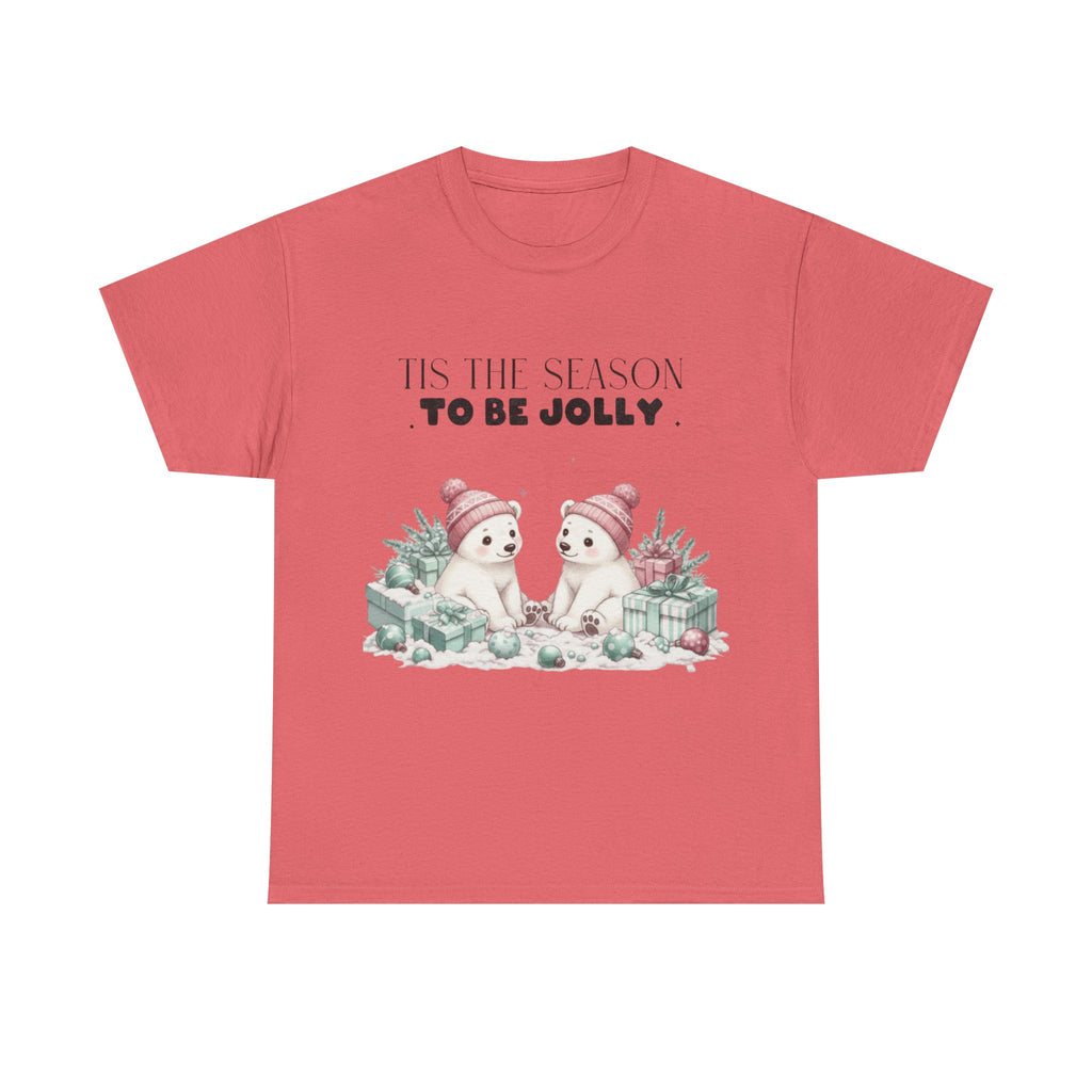 T-Shirt — "Tis the Season to Be Jolly" Polar Bear Christmas Tee