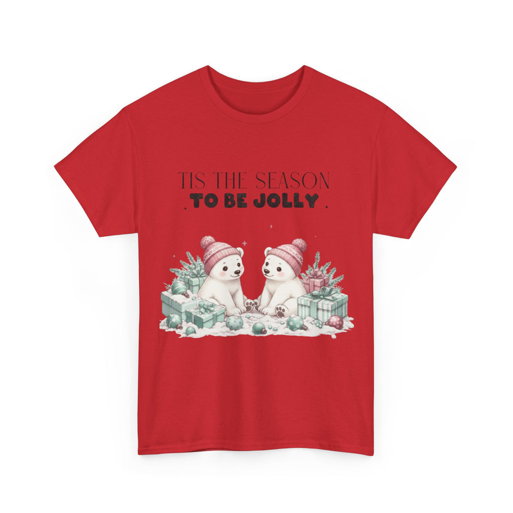 T-Shirt — "Tis the Season to Be Jolly" Polar Bear Christmas Tee