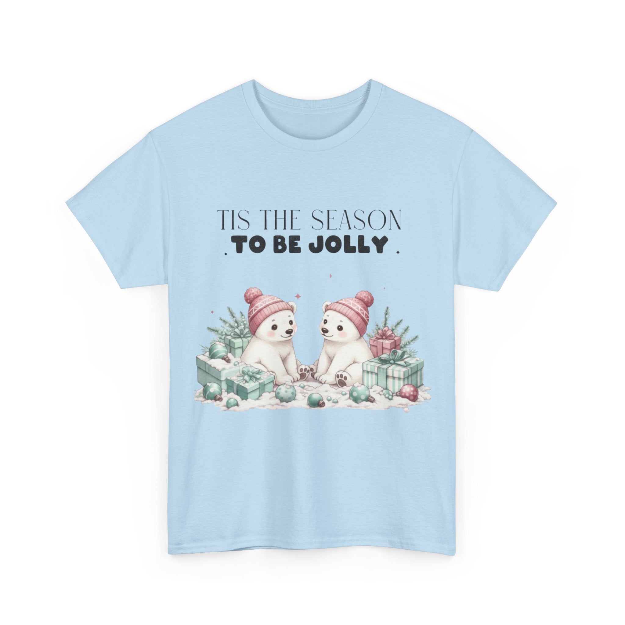 T-Shirt — "Tis the Season to Be Jolly" Polar Bear Christmas Tee