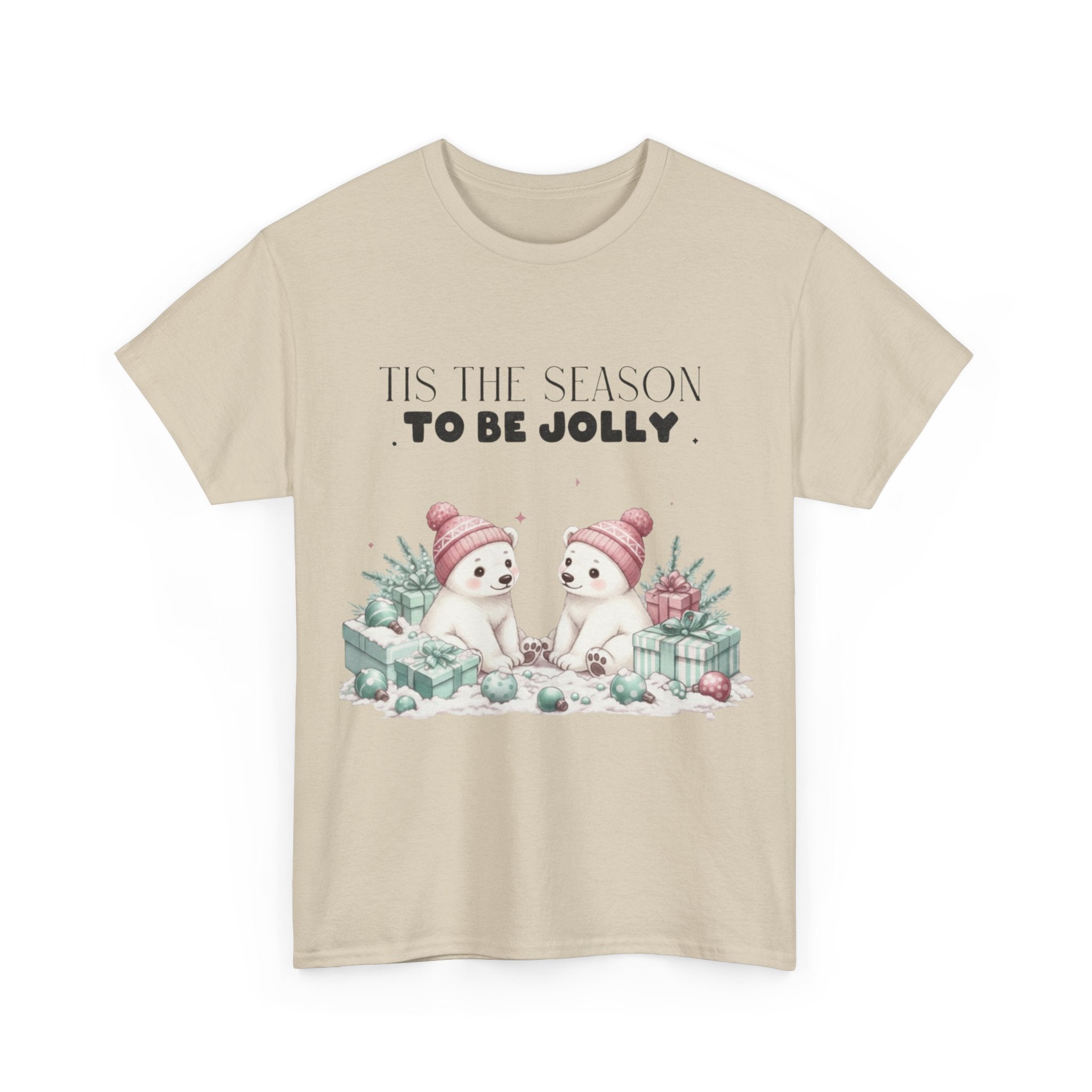 T-Shirt — "Tis the Season to Be Jolly" Polar Bear Christmas Tee